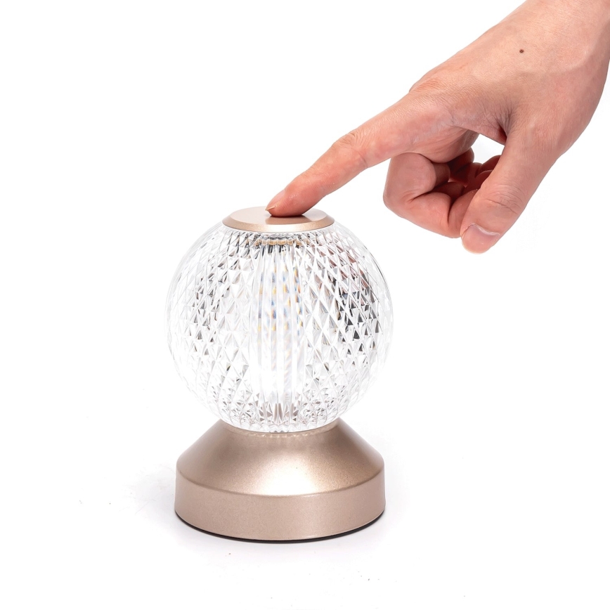 Aigostar - LED RGB Prigušiva punjiva stona lampa LED/1W/5V 1800mAh 13,5 cm + Daljinski upravljač