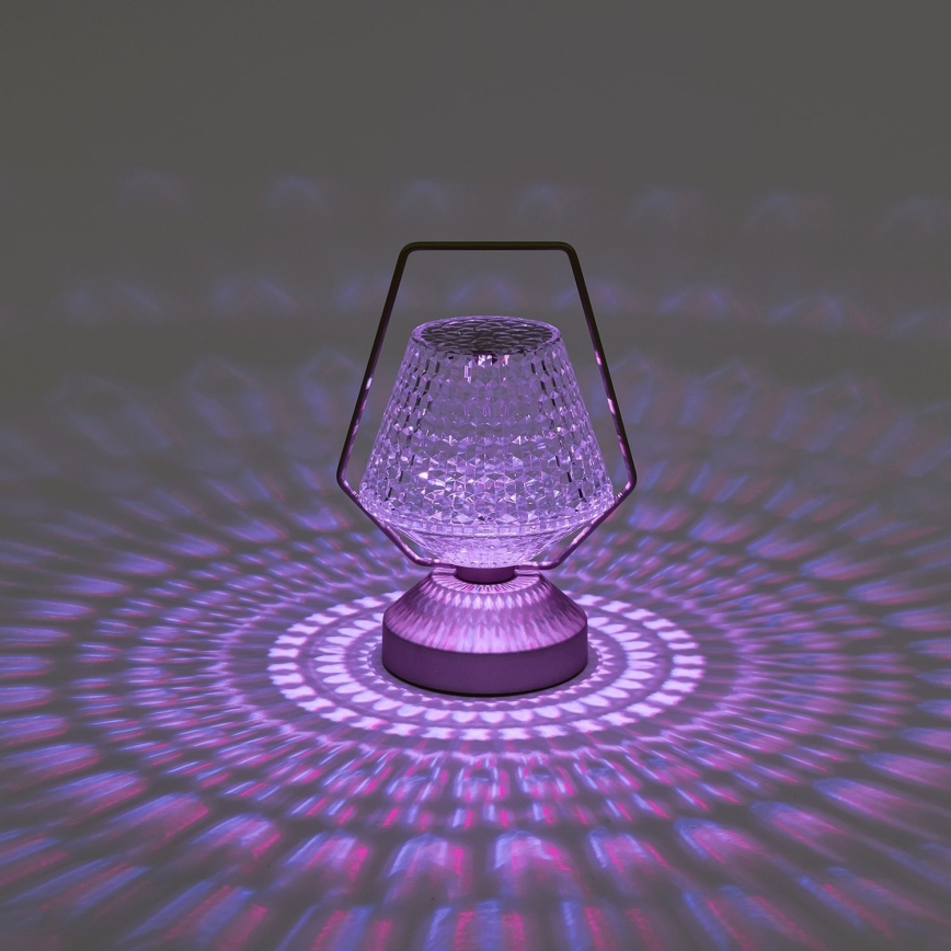 Aigostar - LED RGB Prigušiva punjiva stona lampa LED/1W/5V 1800mAh 20 cm + Daljinski upravljač