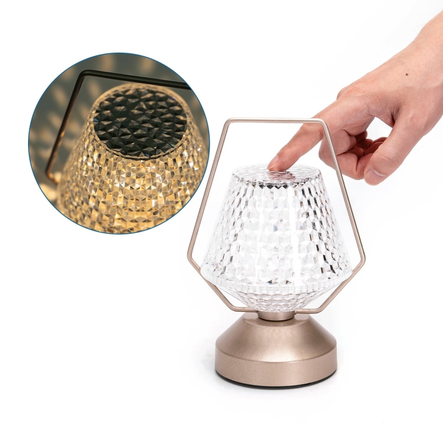 Aigostar - LED RGB Prigušiva punjiva stona lampa LED/1W/5V 1800mAh 20 cm + Daljinski upravljač