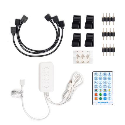 Aigostar - LED RGB Pametna prigušivi traka 4x0,5m LED/4,5W/5V Wi-Fi + Daljinski upravljač