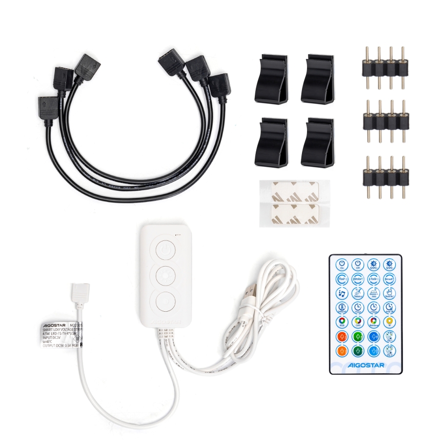 Aigostar - LED RGB Pametna prigušivi traka 4x0,5m LED/4,5W/5V Wi-Fi + Daljinski upravljač