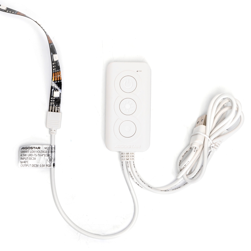 Aigostar - LED RGB Pametna prigušivi traka 4x0,5m LED/4,5W/5V Wi-Fi + Daljinski upravljač
