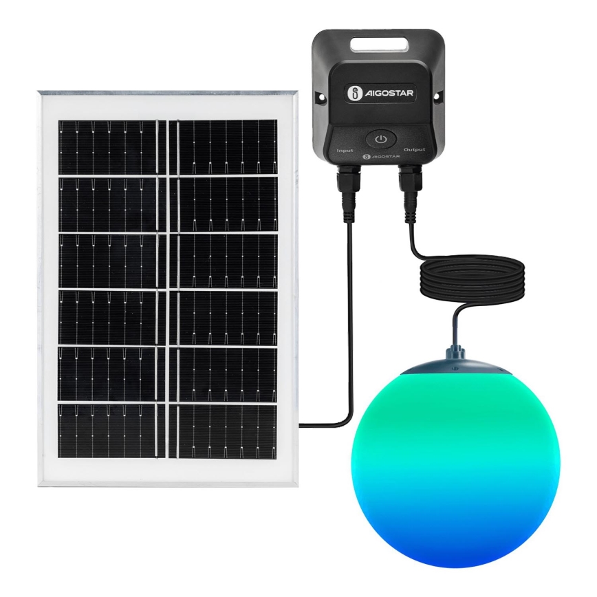 Aigostar - LED RGB Prigušivi solarni luster MESH LED/20W/3,7V 4000 mAh 2700K-6500K IP65 pr. 20 cm