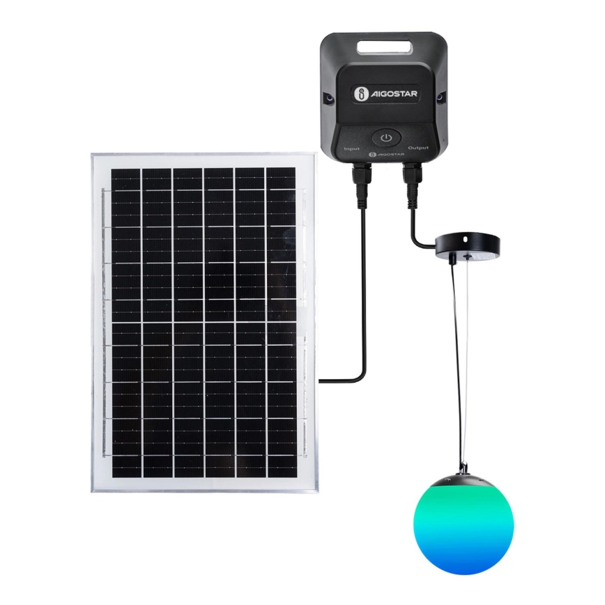 Aigostar - LED RGB Prigušivi solarni luster MESH LED/35W/3,7V 8000 mAh 2700K-6500K IP65 pr. 50 cm