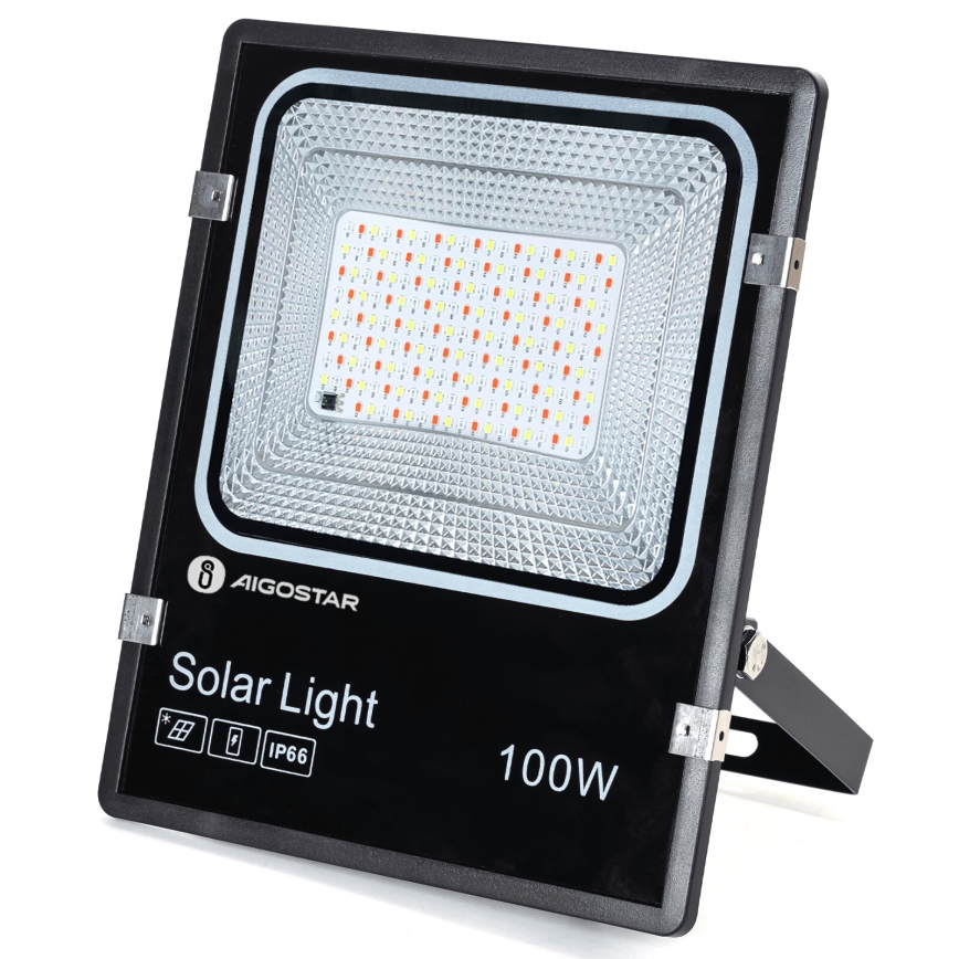 Aigostar - LED RGB Prigušivi solarni reflektor LED/100W/3,2V IP66 + Daljinski upravljač