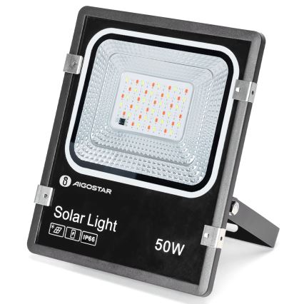Aigostar - LED RGB Prigušivi solarni reflektor LED/50W/3,2V IP66 + Daljinski upravljač