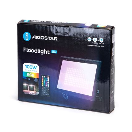 Aigostar - LED RGB reflektor LED/100W/230V IP65 + Daljinski upravljač