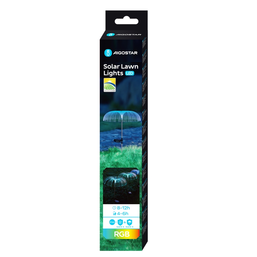Aigostar - LED RGB Solarna dekorativna lampa LED/0,03W/1,2V 70cm IP44