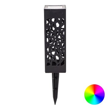 Aigostar - LED RGB Solarna lampa LED/0,006W/1,2V 28,5cm crno  IP44