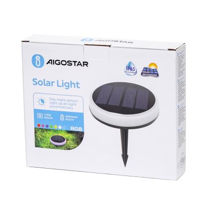 Aigostar - LED RGB solarna rasveta LED/0,6W/3,7V IP65