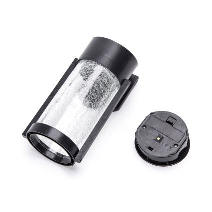 Aigostar - LED RGB Solarna zidna lampa LED/2W/1,2V crno IP44