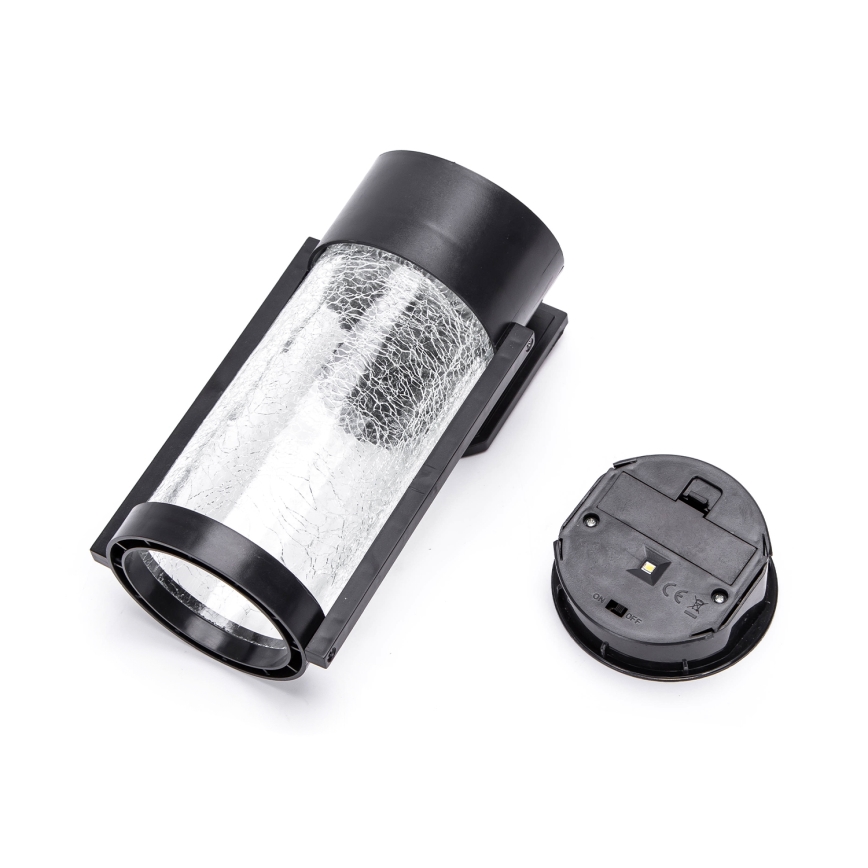 Aigostar - LED RGB Solarna zidna lampa LED/2W/1,2V crno IP44