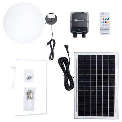 Aigostar - LED RGB Prigušivi solarni luster MESH LED/35W/3,7V 8000 mAh 2700K-6500K IP65 pr. 50 cm