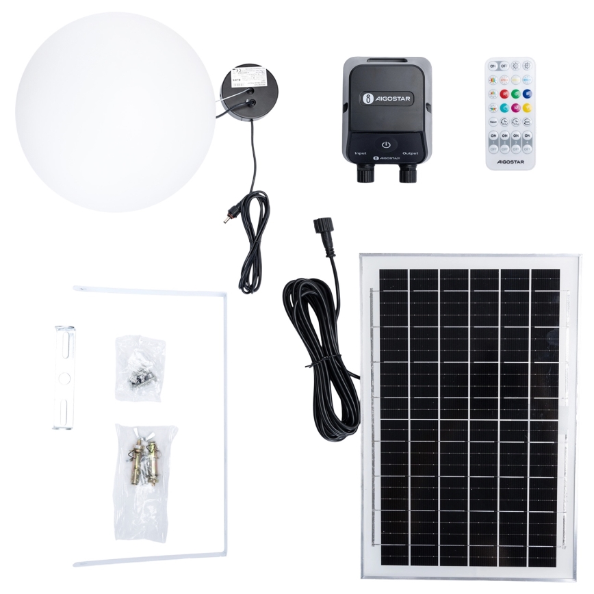 Aigostar - LED RGB Prigušivi solarni luster MESH LED/35W/3,7V 8000 mAh 2700K-6500K IP65 pr. 50 cm