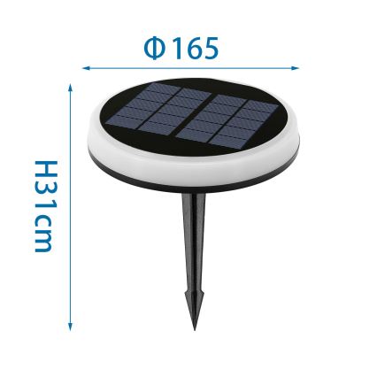 Aigostar - LED RGBIC Solarna lampa LED/0,6W/3,7V IP65