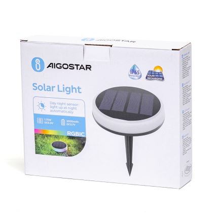 Aigostar - LED RGBIC Solarna lampa LED/0,6W/3,7V IP65