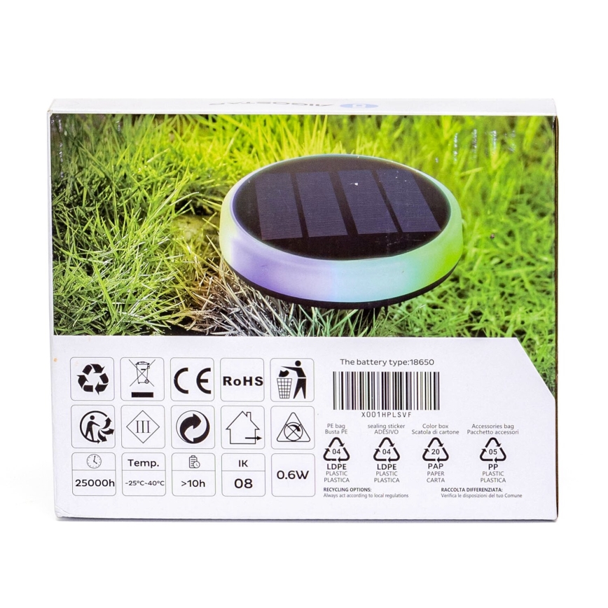 Aigostar - LED RGBIC Solarna lampa LED/0,6W/3,7V IP65
