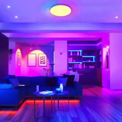 Aigostar - LED RGBW prigušiva stropna lampa za kupatilo LED/24W/230V 3000-6500K Ø42 cm IP44 + daljinski upravljač