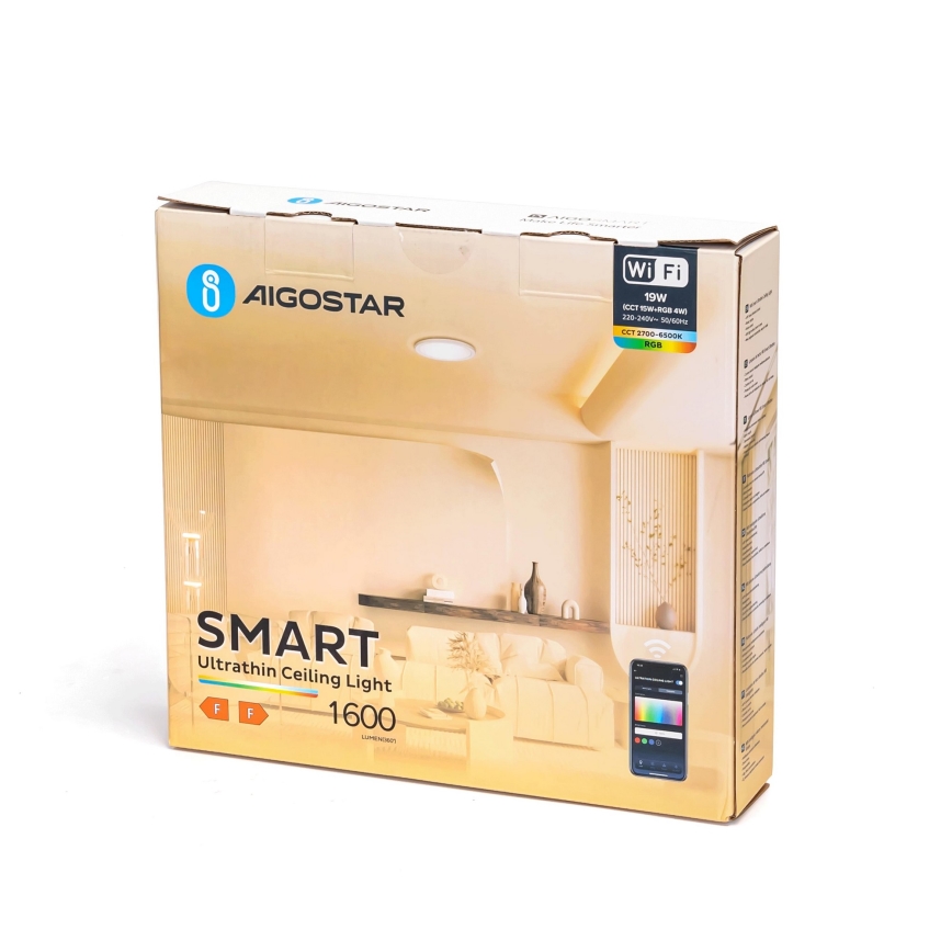 Aigostar - LED RGBW Plafonjera LED/19W/230V 2700-6500K Wi-Fi