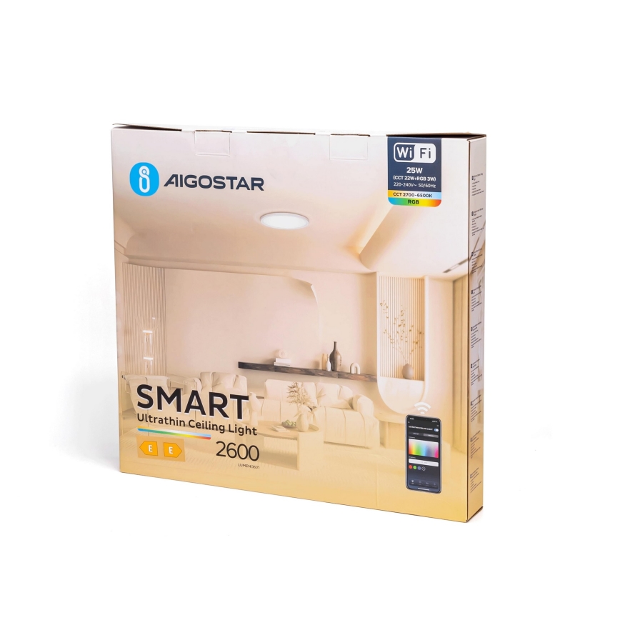 Aigostar - LED RGBW Plafonjera LED/25W/230V 2700-6500K Wi-Fi
