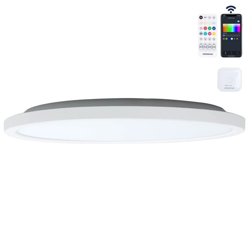 Aigostar - LED RGBW Prigušiva plafonjera MESH LED/24W/230V 3000-6500K bela + Daljinski upravljač