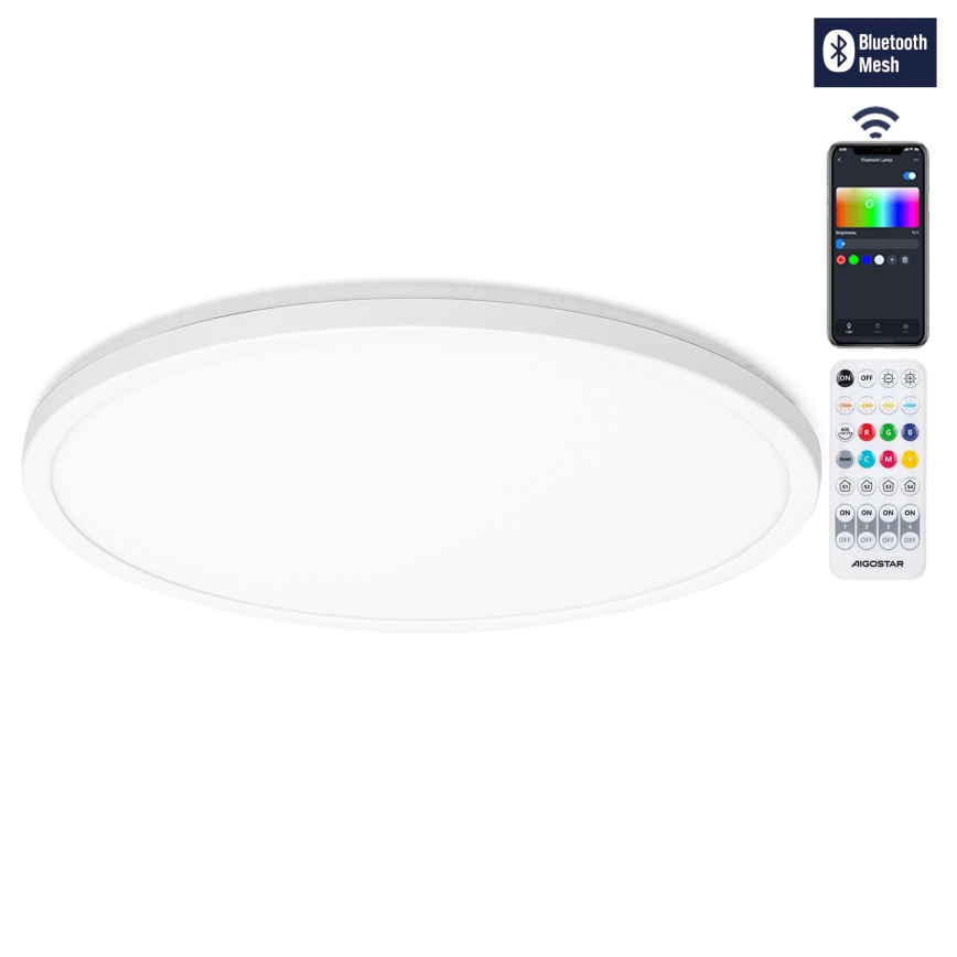 Aigostar - LED RGBW Prigušiva plafonjera MESH LED/36W/230V 3000-6500K bela + Daljinski upravljač