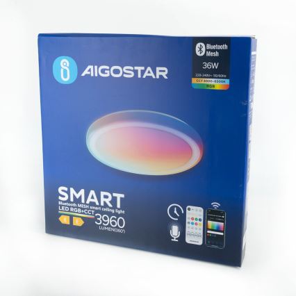 Aigostar - LED RGBW Prigušiva plafonjera MESH LED/36W/230V 3000-6500K + Daljinski upravljač
