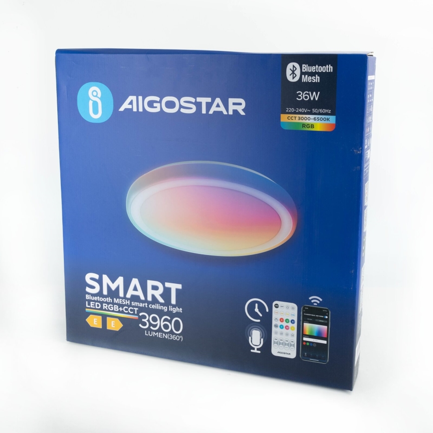 Aigostar - LED RGBW Prigušiva plafonjera MESH LED/36W/230V 3000-6500K + Daljinski upravljač