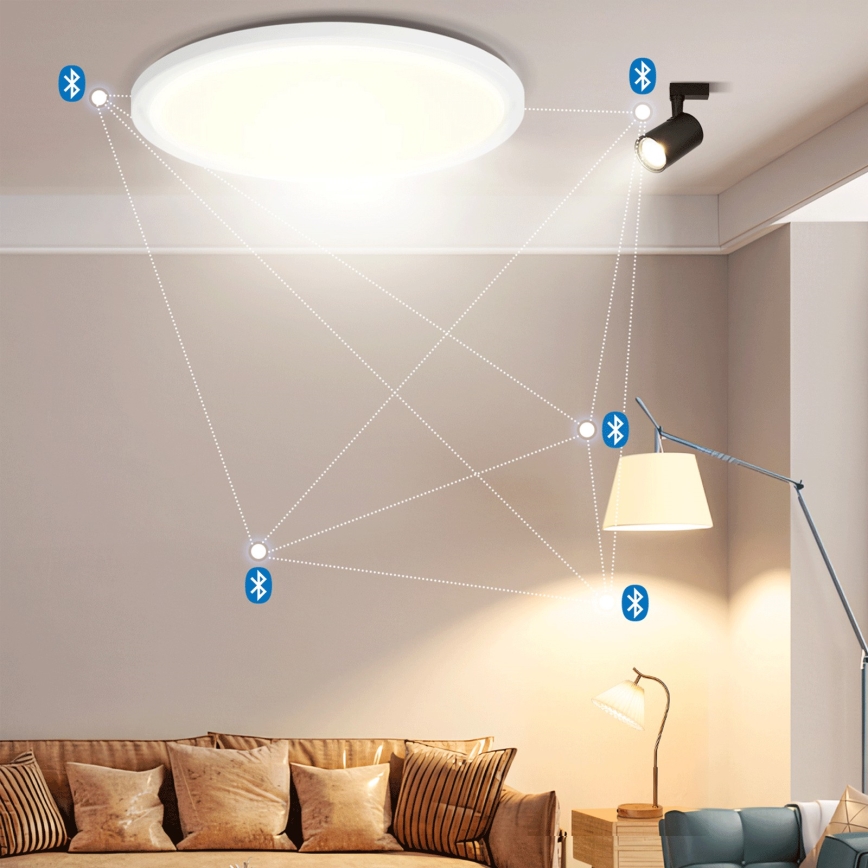 Aigostar - LED RGBW prigušiva plafonska svetiljka MESH LED/36W/230V 3000-6500K bela + daljinski upravljač