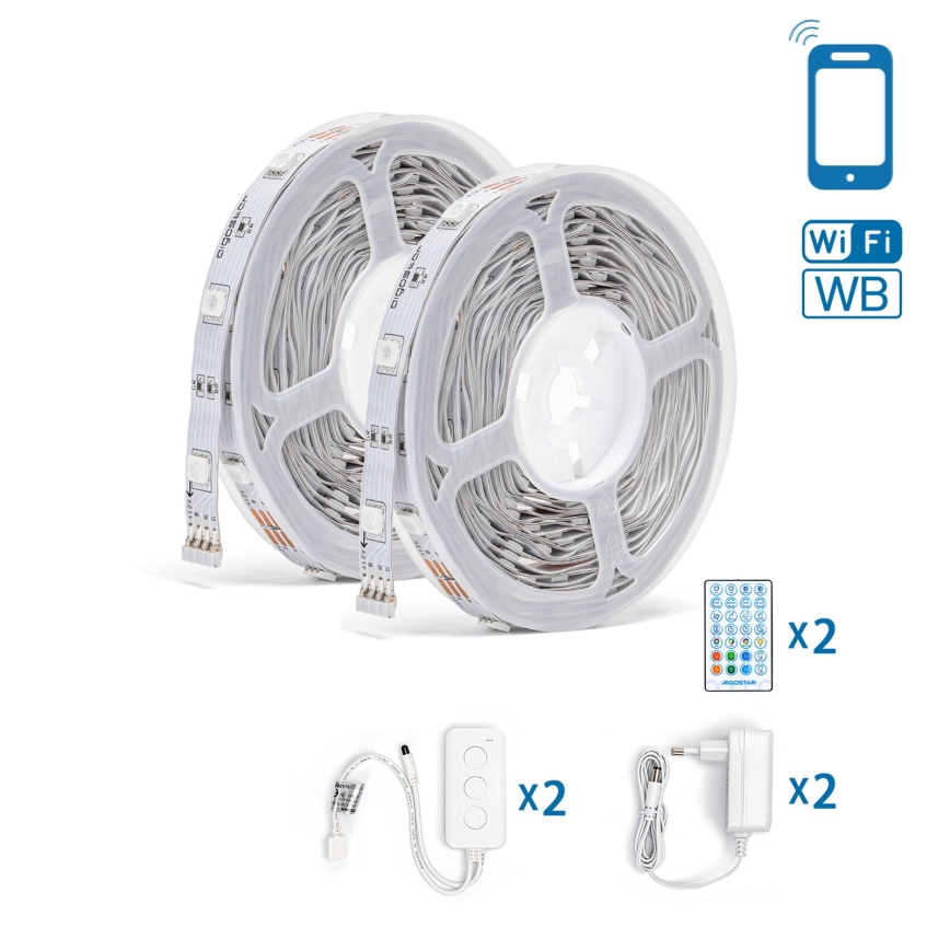 Aigostar - LED RGBW Prigušiva traka LED/18W/12V 2x5 m Wi-Fi