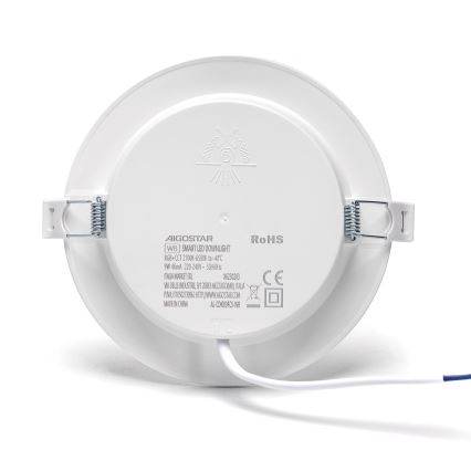 Aigostar - LED RGBW Prigušiva ugradbena lampa LED/9W/230V 2700-6500K pr. 14,5 cm Wi-Fi