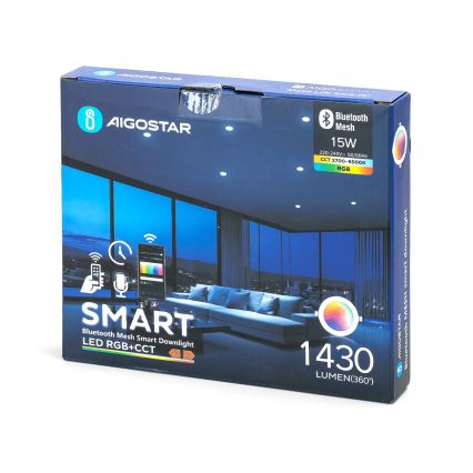 Aigostar - LED RGBW Prigušiva ugradbena lampa MESH LED/15W/230V 2700-6500K pr. 17 cm