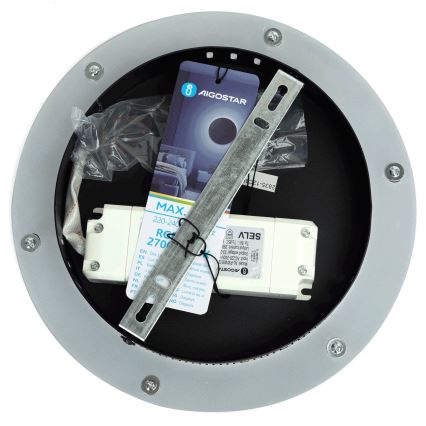 Aigostar - LED RGBW Prigušiva zidna lampa MESH Smart LED/12W/230V crno + Daljinski upravljač
