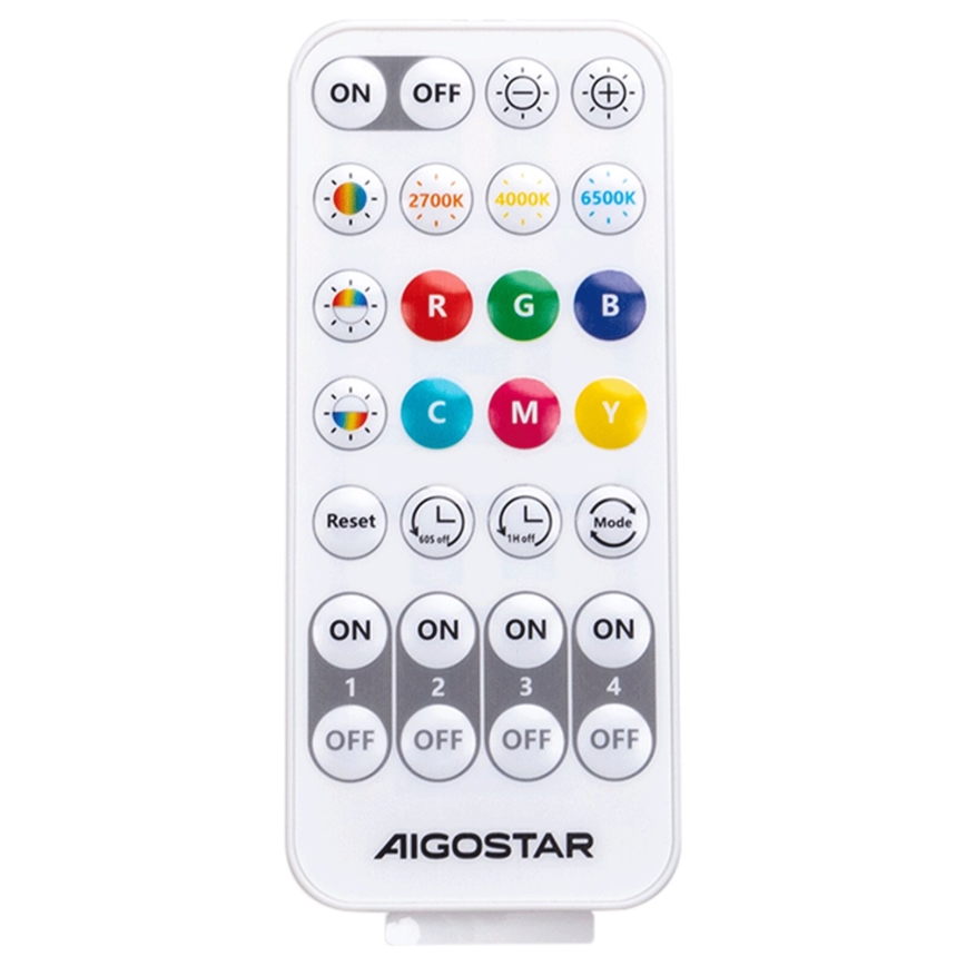 Aigostar - LED RGBW Prigušiva zidna lampa MESH Smart LED/8W/230V + Daljinski upravljač