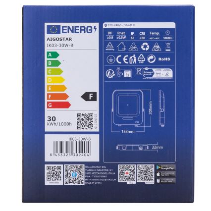 Aigostar - LED RGBW Reflektor MESH MESH LED/30W/230V 6500K IP65 + Daljinski upravljač