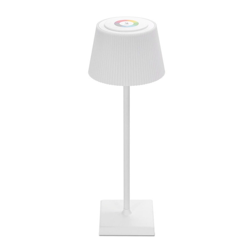 Aigostar - LED RGBW Spoljašnja prigušiva punjiva stona lampa LED/4W/5V 3600mAh bela IP54