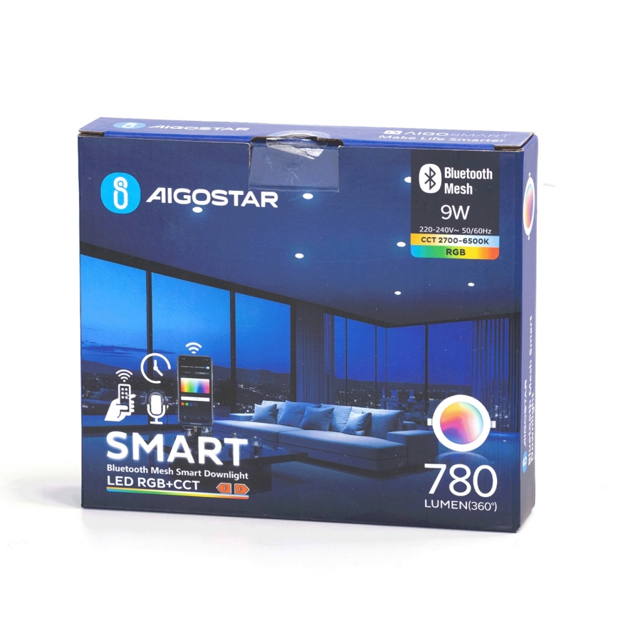 Aigostar - LED RGBW ugradbena lampa za kupatilo MESH LED/9W/230V 2700-6500K IP44