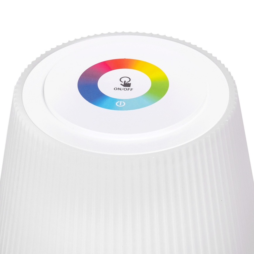 Aigostar - LED RGBW Spoljašnja prigušiva punjiva stona lampa LED/4W/5V 3600mAh bela IP54