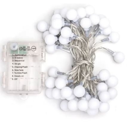 Aigostar - LED RGBY Vanjske Božićne lampice 50xLED/3xAA/8 funkcije 5,3 m IP44