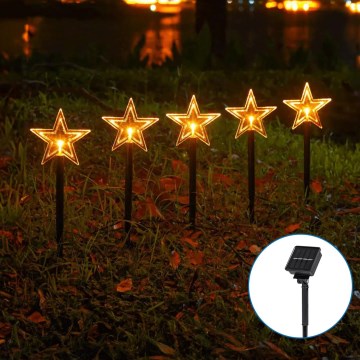 Aigostar - LED Solarna božićna lampa LED/0,054W/1,2V 1m IP65 topla bela