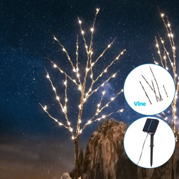 Aigostar - LED solarna dekoracija 140xLED/3m IP65 topla bela loza