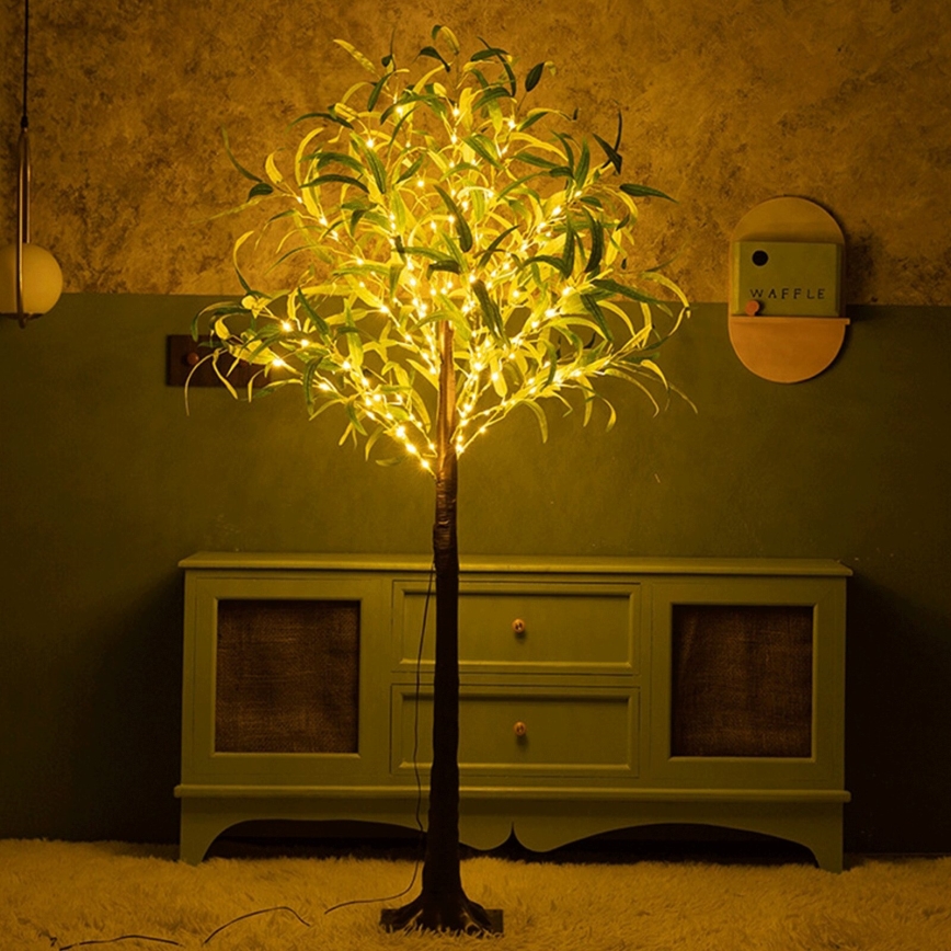 Aigostar - LED solarna dekoracija 210xLED/3,5m IP65 topla bela olive