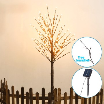 Aigostar - LED solarna dekoracija 24xLED/2,6m IP65 topla bela stablo