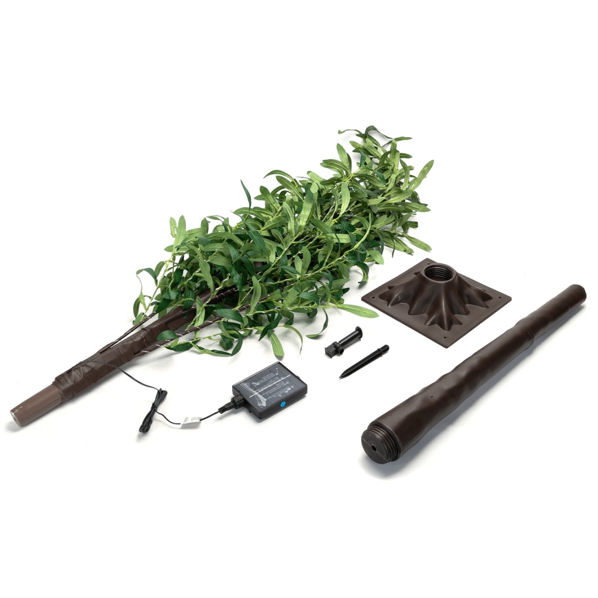 Aigostar - LED solarna dekoracija 285xLED/3,8m IP65 topla bela olive