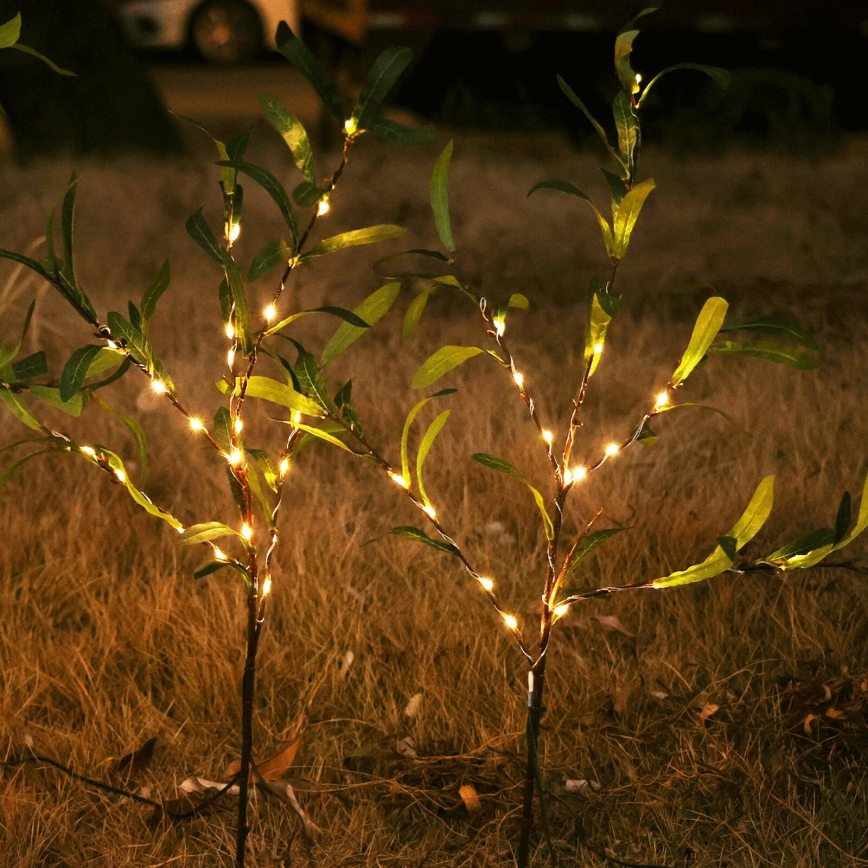 Aigostar - LED solarna dekoracija 60xLED/3,5m IP65 topla bela olive
