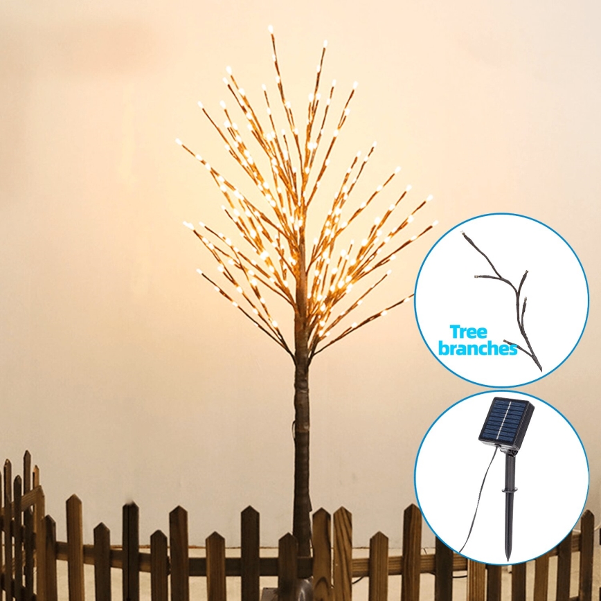 Aigostar - LED solarna dekoracija 64xLED/3,2m IP65 topla bela stablo