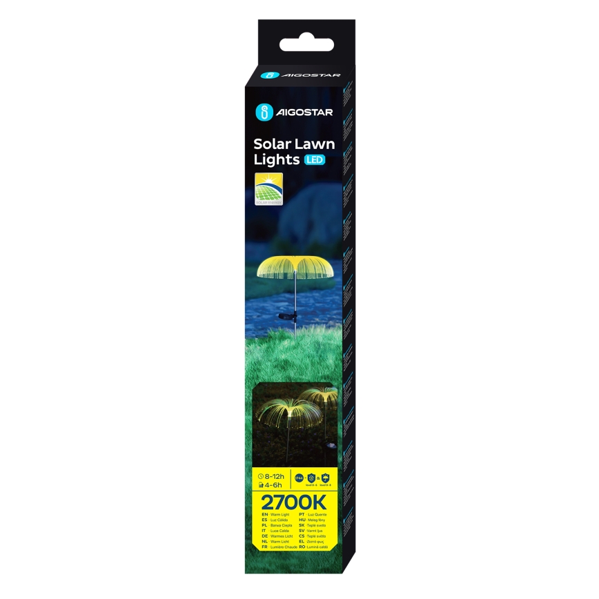 Aigostar - LED Solarna dekorativna lampa LED/0,03W/1,2V 70cm 2700K IP44
