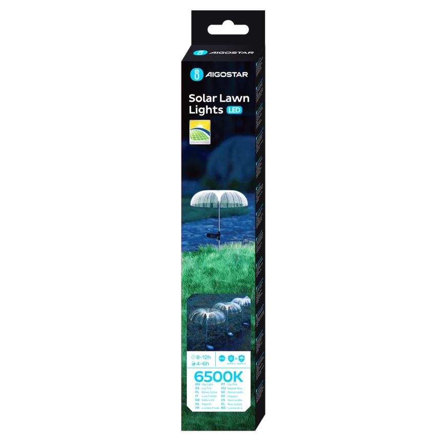 Aigostar - LED Solarna dekorativna lampa LED/0,03W/1,2V 70cm 6500K IP44
