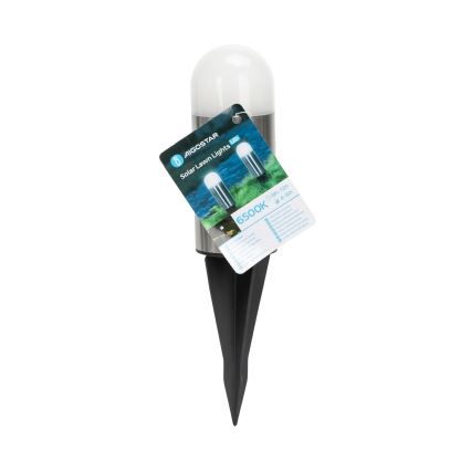 Aigostar - LED solarna lampa LED/0,006W/1,2V 20cm mat hrom 40 mAh 6500K IP44