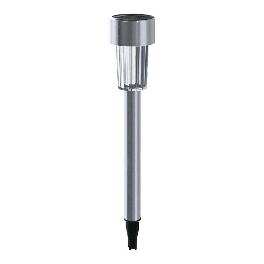 Aigostar - LED Solarna lampa LED/0,006W/1,2V 29,5 cm 40 mAh mat krom 6500K IP44